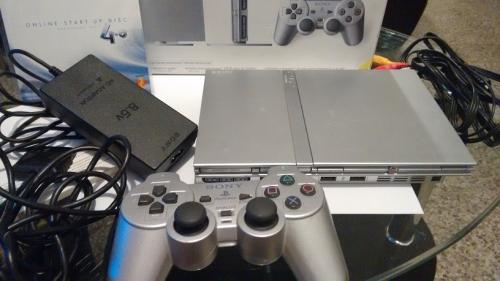 GANGA PlayStation 2 Slim color gris nítido  - Imagen 3