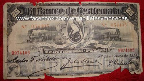 vendo estos billetes de Guatemala cualquier  - Imagen 1