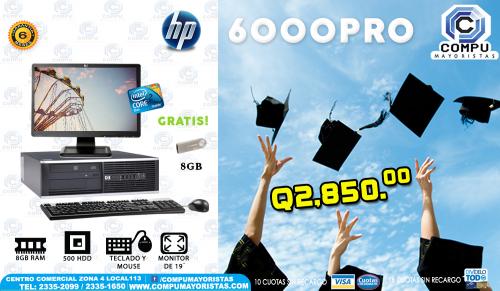 COMPUTADORAS HP 6000 CORE2DUO 8GBRAM/500HD/ - Imagen 1