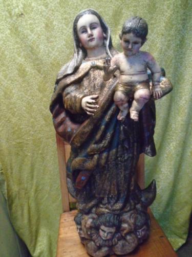 Linda pieza religiosa de la Virgen del Carmé - Imagen 2
