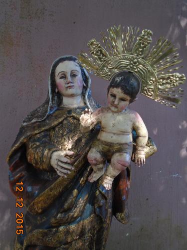 Virgen del Carmen hermosa escultura tallada  - Imagen 2