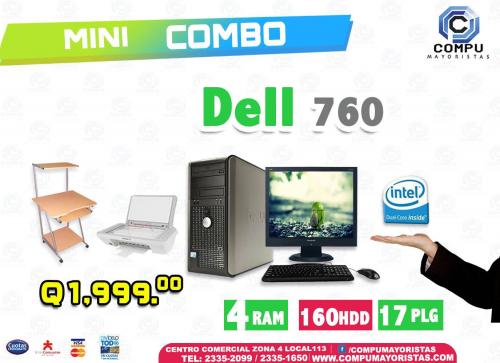 COMPUTADORAS DELL 760+MUEBLE+IMPRESORA CANON  - Imagen 1