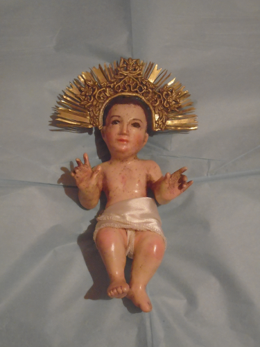 Niño Dios tallado en madera de cedro 20 cms - Imagen 1