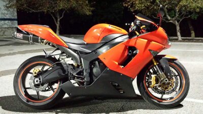 moto ninja kawasaki modelo 2005 anaranjada pl - Imagen 1