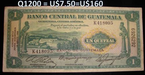 Vendo billetes o monedas de Guatemala colecci - Imagen 1
