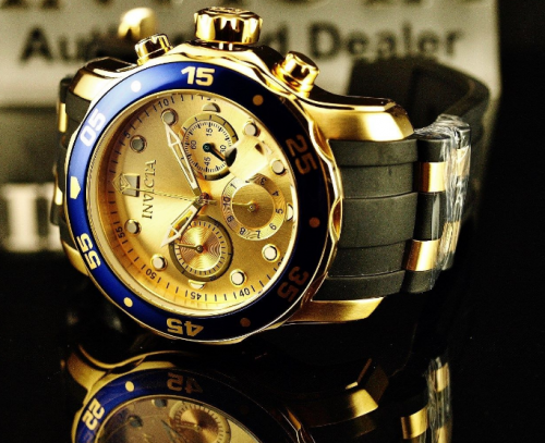 Reloj Invicta bañado en 18k de oro totalment - Imagen 1