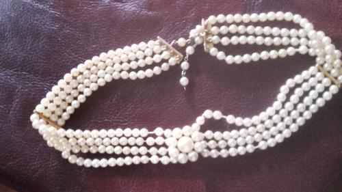 vendo collar de perlas majorica estilo lady  - Imagen 1