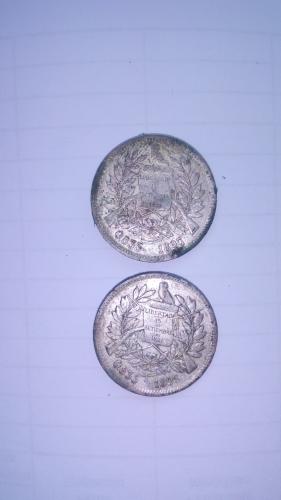  Vendo monedas de Guatemala de 1895 son 103  - Imagen 2