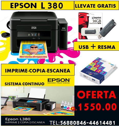 oferta impresora epson l 380 multifuncional   - Imagen 1