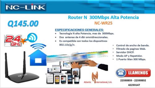 Router N 300Mbps 2 antenas OMni control anc - Imagen 1