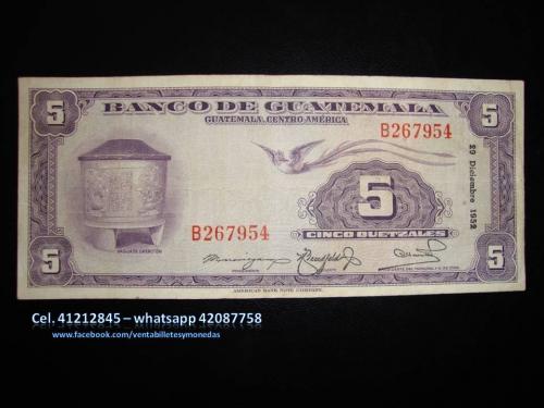 vendo billetes antiguos de GUatemala  atiend - Imagen 1