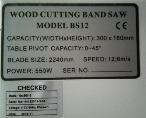 Vendo sierra de cinta zicar bs12  enciende y - Imagen 3