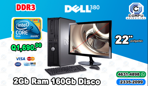 COMPUTADORAS DELL CORE2DUO/2GB DE RAM/DISCO D - Imagen 1
