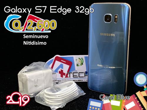 Samsung Galaxy S7 Edge Coral Blue Seminuevo I - Imagen 1