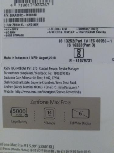 Vendo totalmente nuevo  Asus zenfone Max Pro  - Imagen 3
