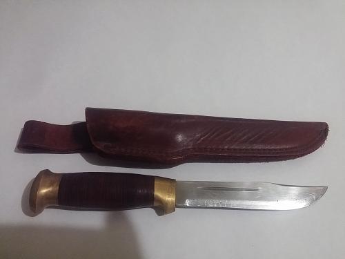      Cuchillo de cacería antiguo y raro de c - Imagen 2