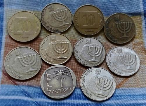 Vendo 10 monedas tierra de Israel Agorot el l - Imagen 1