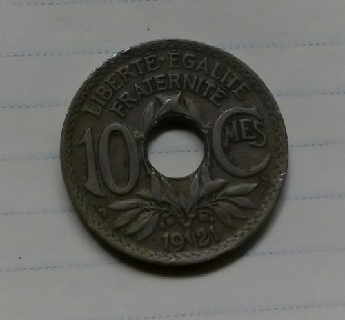 1 moneda Antigua de Francia 1921 RF vendo pre - Imagen 1