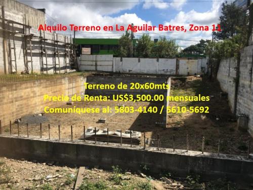 Terreno en alquiler en Aguilar Batres Zona 1 - Imagen 1