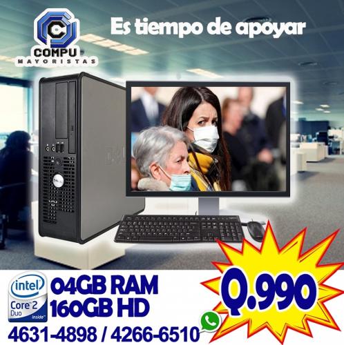 COMPUTADORAS BÁSICAS CORE2DUO/04GB RAM/160HD - Imagen 1