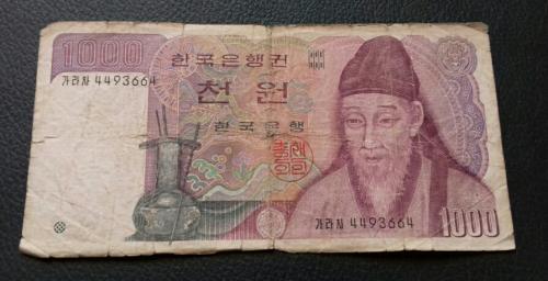 Billete 1000 WON the Bank of KOREA serie 4493 - Imagen 1