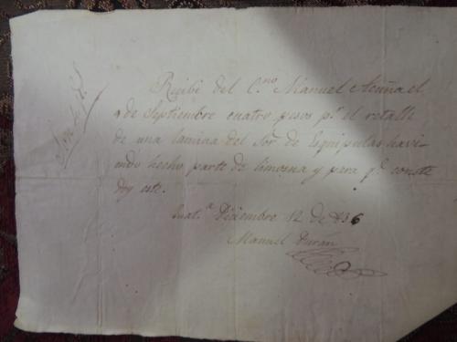 Recibos de los años 1836 1841 1845 en pap - Imagen 1