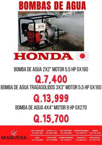 BOMBAS DE AGUA **2X2 Motor 55 HP GX160 **Tra - Imagen 1
