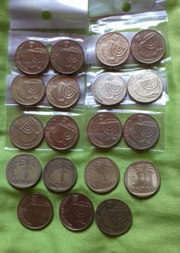 Monedas MENORAH 7 ISRAEL 10 AGOROT MONEDAS PA - Imagen 1
