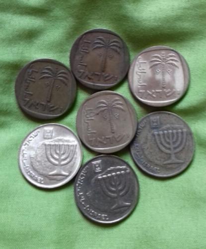 Monedas MENORAH 7 ISRAEL 10 AGOROT MONEDAS PA - Imagen 2