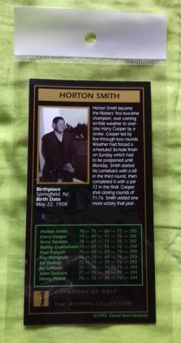 1936 HORTON SMITH CAMPEÓN DEPORTE GOLF Tarj - Imagen 2
