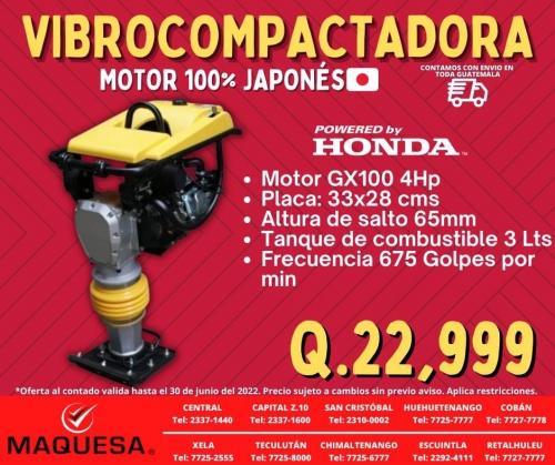 COMPACTADORA CON MOTOR HONDA JAPONES DE 4 HP - Imagen 1