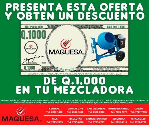 MEZCLADORAS 15 SACOS MARCA JOPER MOTOR HONDA - Imagen 1
