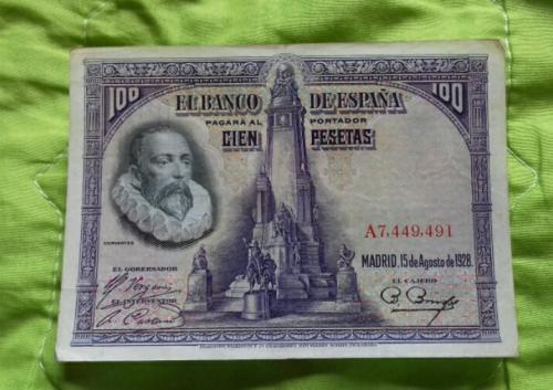 Billetes ESPAÑOLES ANTIGUOS 1928 BANCO DE ES - Imagen 3