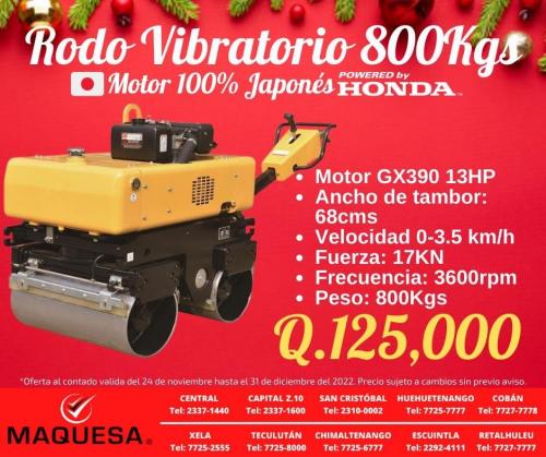 rodo vibratorio 800 kg motor japones preci - Imagen 1