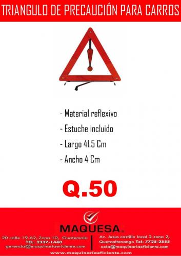 TRIÁNGULO DE PRECAUCIÓN  PRECIO Q50 CONTAM - Imagen 1