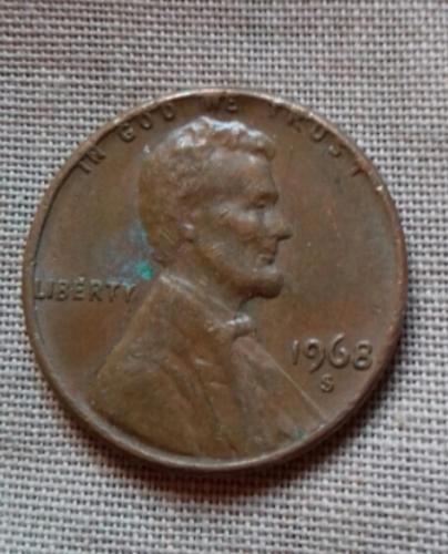 1968 Letra S LINCOLN LIBERTY ONE CENT UNITED - Imagen 2