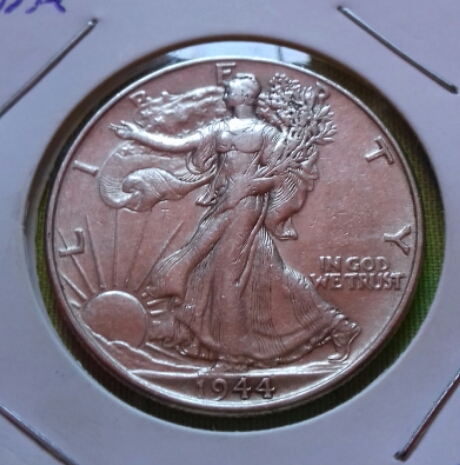 Moneda antigua LIBERTY fecha 1944 HALF DOLLAR - Imagen 3