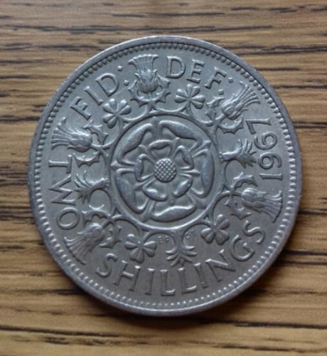 1967 Moneda antigua BRITÁNICA TWO SHILLINGS - Imagen 3