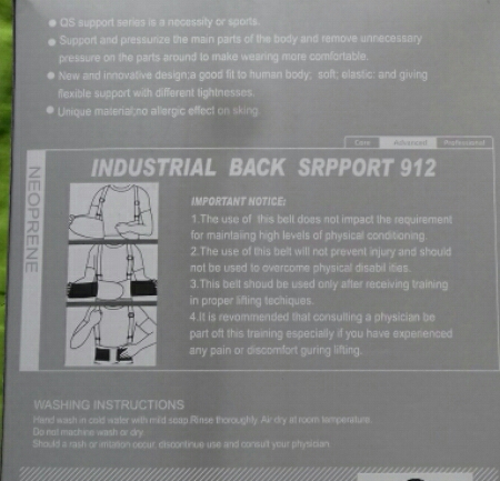INDUSTRIAL BACK SUPPORT 912 Professional NEOP - Imagen 3