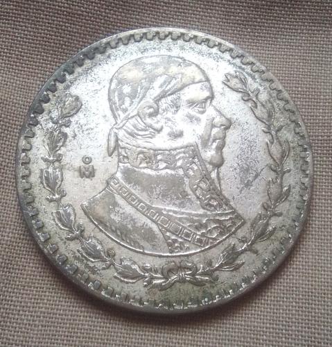 Moneda fecha 1963 PLATA SILVER MEXICO UN PES - Imagen 2