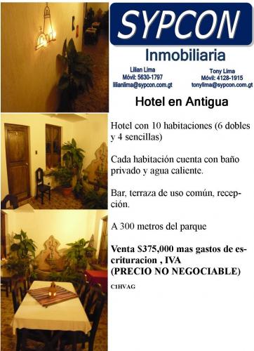 Hotel en Antigua Guatemala a 300 metros del p - Imagen 1